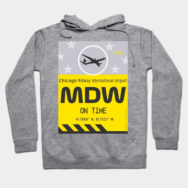 MDW Chicago airport Hoodie by Woohoo